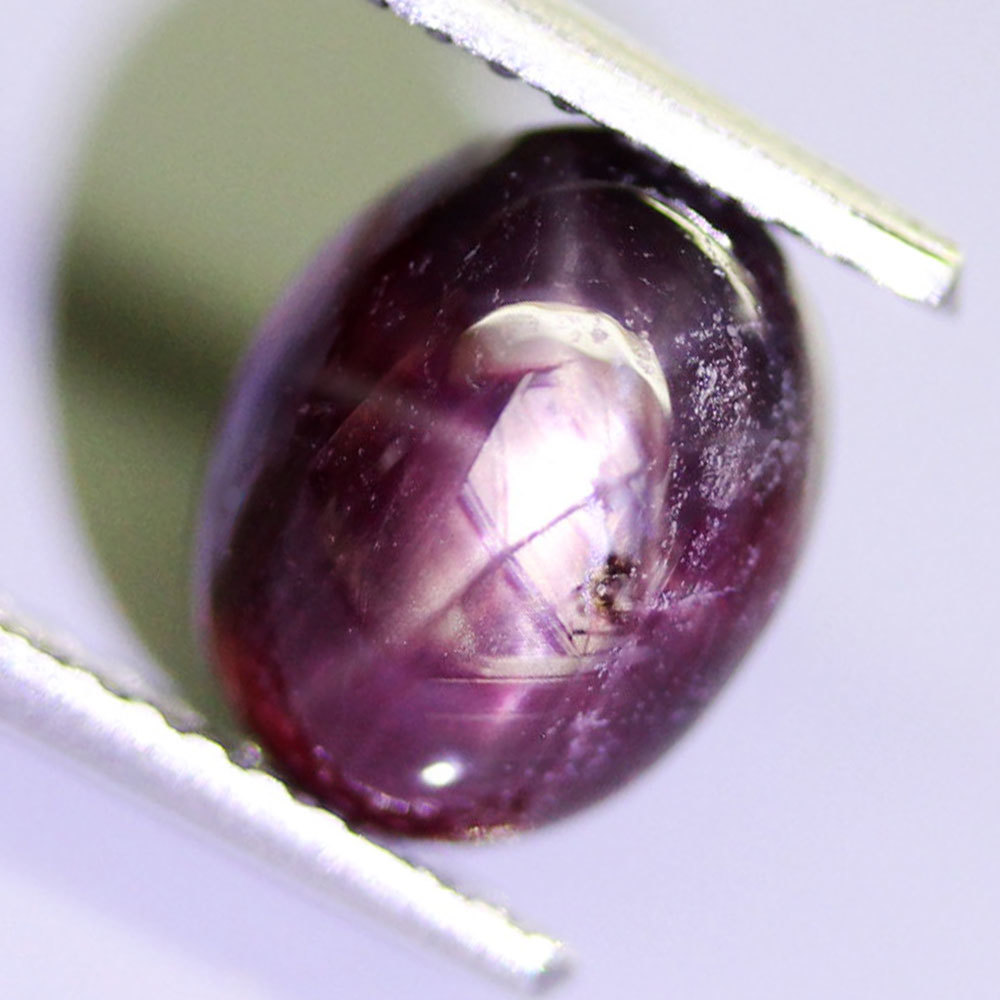 【天然大粒スタールビールース 2.84ct:4451】非加熱 タンザニア産 Natural 6Rays Star Ruby 裸石 鉱物 宝石 コランダム jewelry Tanzania