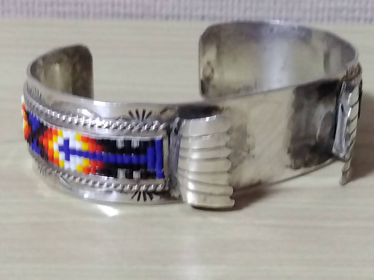  price cut USED prompt decision!! Y11800 silver 925 Indian jewelry beads clock / watch bangle USA made 