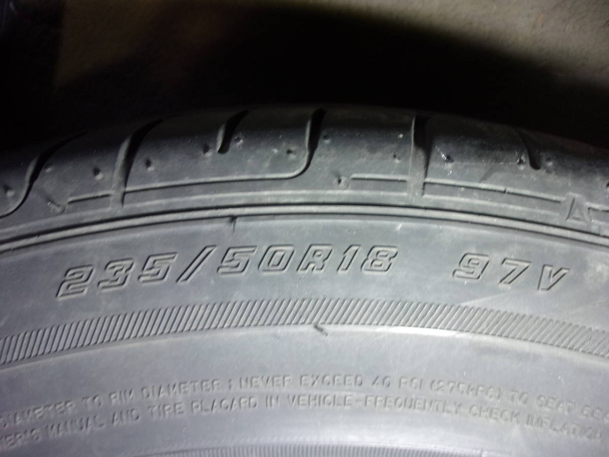 L-1893 tire shop 235/50R18 with aluminium 4ps.@(8J 112&114.3 10 hole +40)⑧ Honshu postage included 