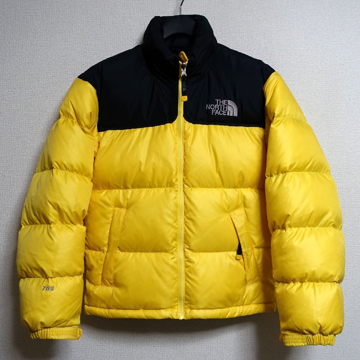 THE NORTH FACE ノースフェイス ヌプシ ダウンジャケット 700FP メンズ XSサイズ 正規品 イエロー Z1866_画像1