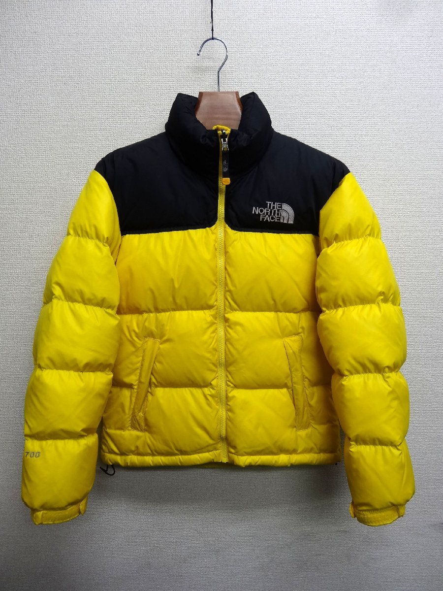 THE NORTH FACE ノースフェイス ヌプシ ダウンジャケット 700FP メンズ XSサイズ 正規品 イエロー D5391_画像1