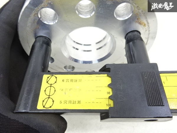 メーカー不明 社外 ハブ付き ホイールスペーサー 2枚 5穴 PCD 100 112 ハブ径 外側 約57mm 内側 約57.1mm ボルト穴内径 約 15mm 棚21-3_画像9