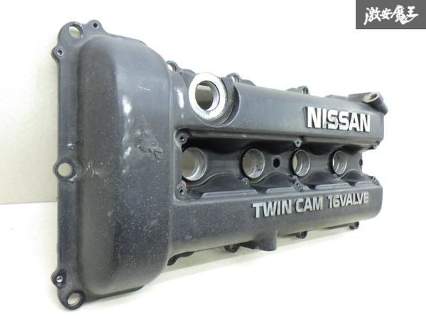 日産 純正 S13 シルビア SR20DET ターボ ノーマル エンジンカバー ブラック カムカバータペットカバー RPS13 180SX 要補修 即納 棚23-1_画像4