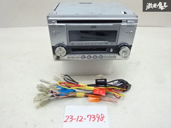 【保証付】動作OK JVC ヴィクター 汎用 KW-MC36S KW-MC36 2DIN CD MD プレーヤー CD再生OK 即納 訳有品 在庫有 棚A-1-1_画像1