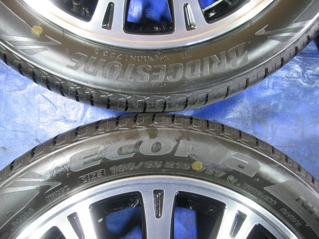 激安売切宣言！5555円～！ホンダ純正 15-4.5J 4H/100 ET45 + BRIDGESTONE 165/55R15 中古4本！Nボックス N-ONE N-WGN T007801_画像8