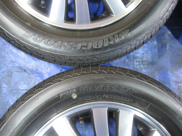 激安即決！スズキ純正ホイール 14-4.5J 4H/100 ET45 + BRIDGESTONE NEXTRY 165/65R14 2021年製！中古4本セット！ ソリオ等 T007864_画像8