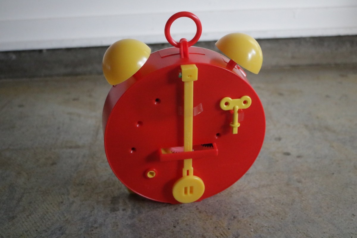 70's エポック ヴィンテージ チックタック時計 ミッキーマウス ゼンマイ式クロックおもちゃ 玩具 ディズニー 昭和レトロ 取説 箱ビンテージの画像6