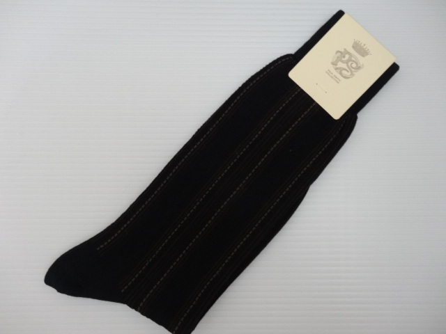 *** black base . Brown. stripe pattern Paul Smith collection socks new goods ***