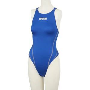 アリーナ ARENA 競泳水着 レディース ハイカット FINA承認 リミック 青色 Dブルー Oサイズ ARN1021W DBSV