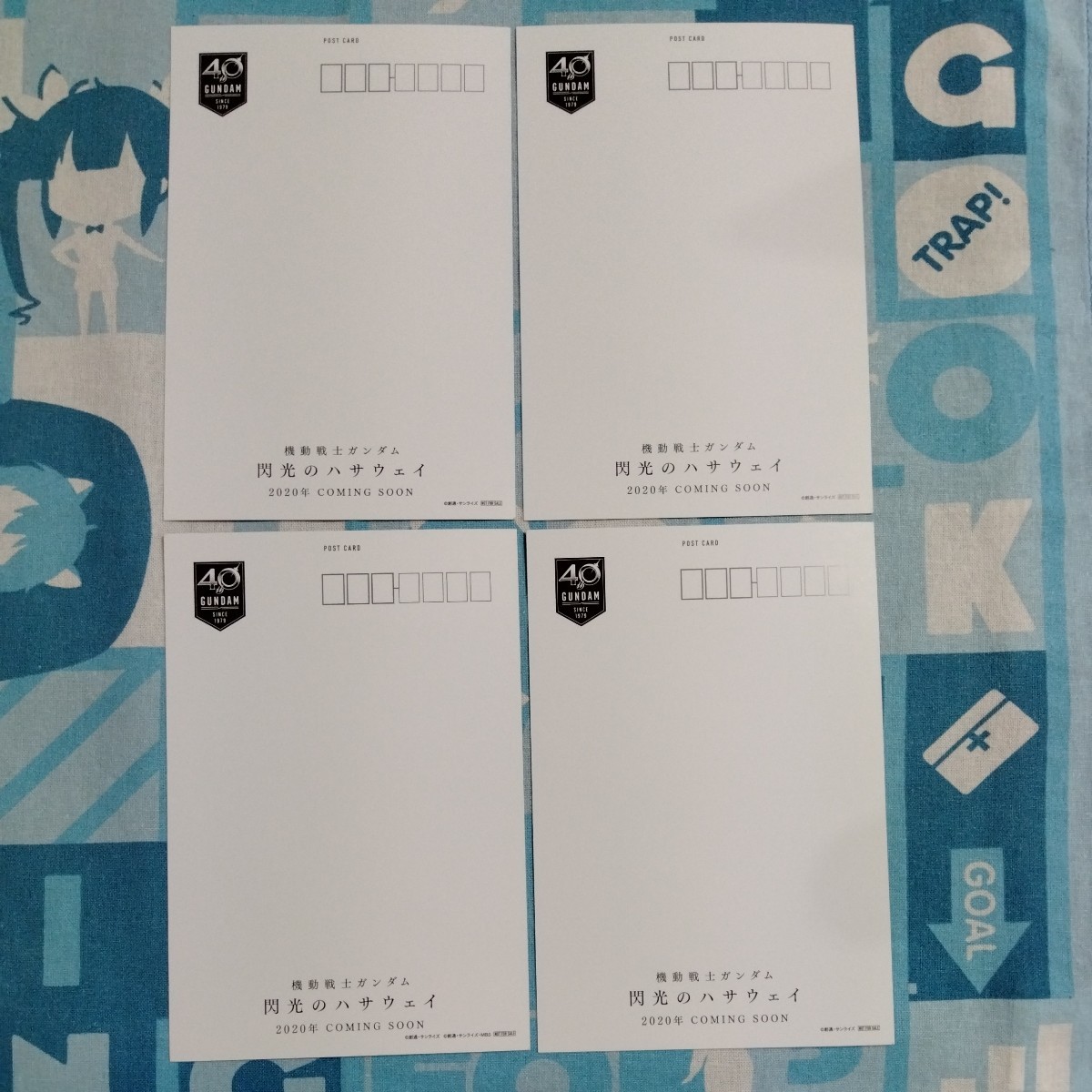 機動戦士ガンダム×ガンダム40th企画 BEYOND ポスト カード 4種セット 未使用品 UC Z W OO 鉄血のオルフェンズ ORIGIN Gのレコンギスタ