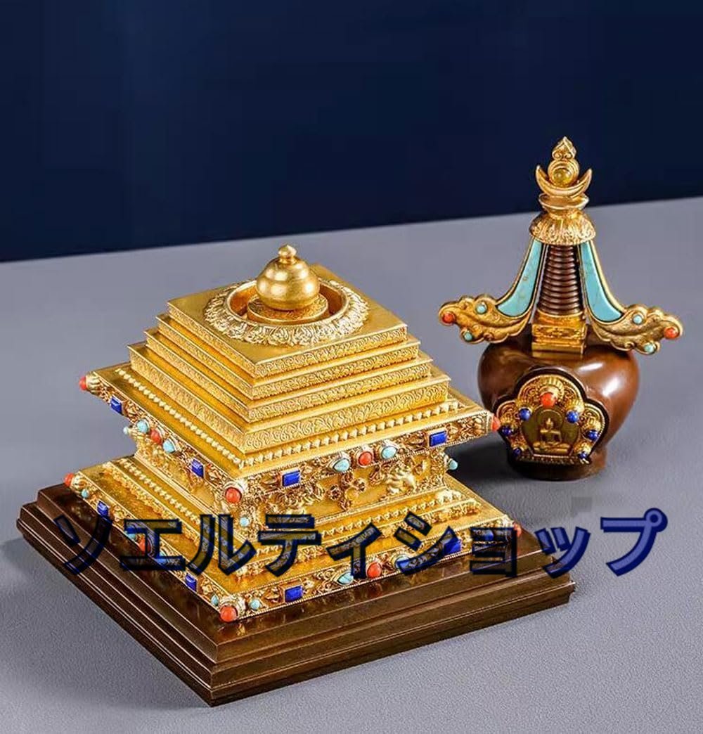 風水グッズ 五輪塔 19cm 銅製仏具 開運グッズ 置物 法器 インテリア_画像4