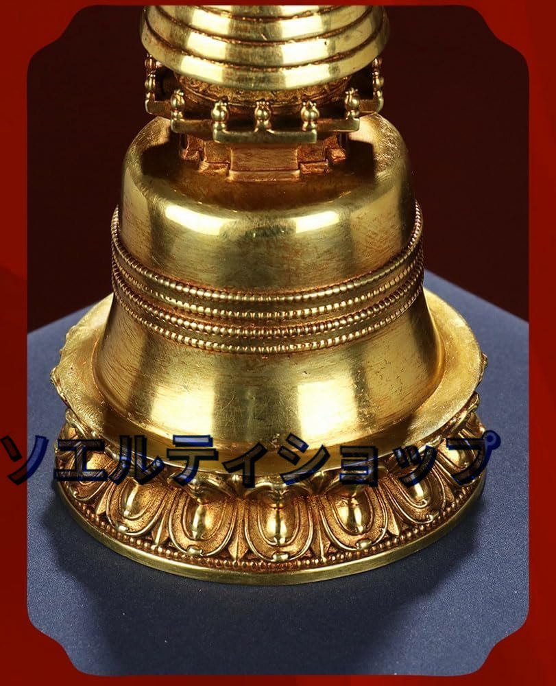 法器】五輪塔 21cm 銅製仏具 風水 開運 供養 護身符 法器】五輪塔 21cm 銅製仏具 風水 開運 供養 護身符