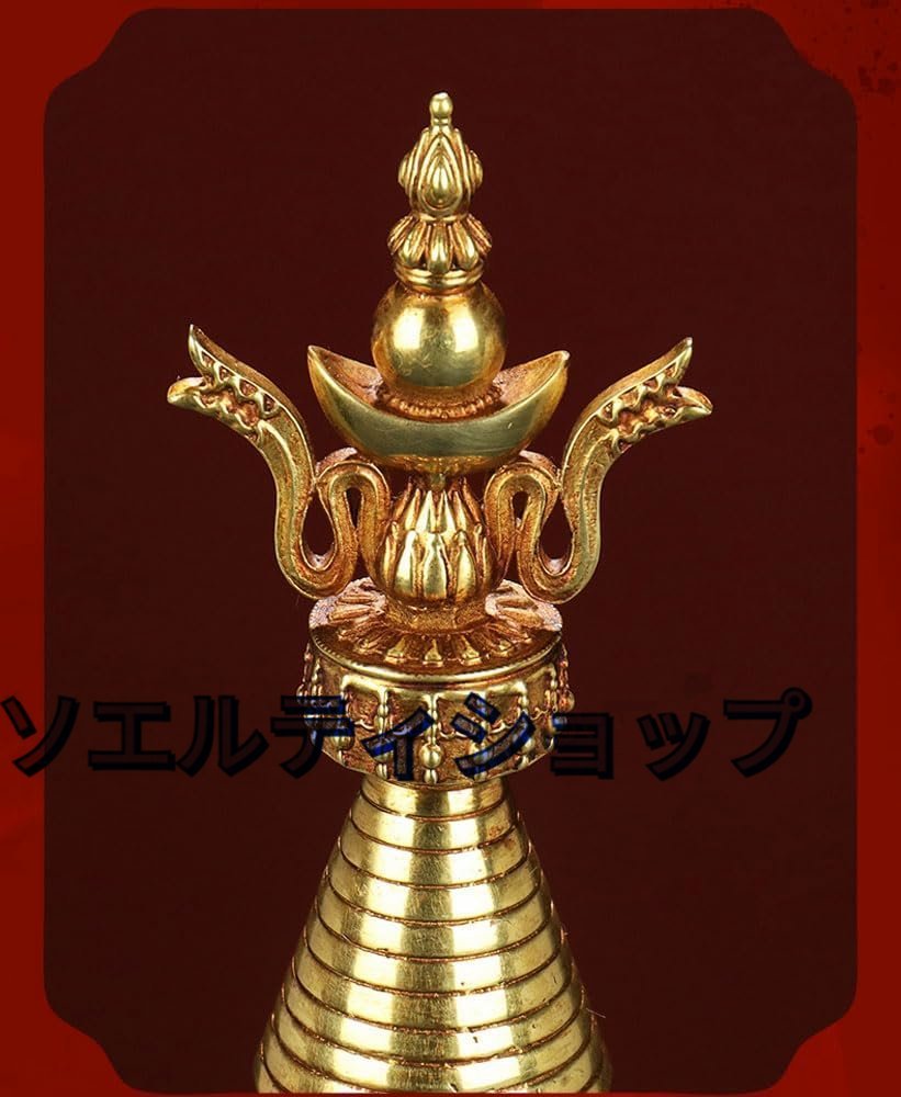 法器】五輪塔 21cm 銅製仏具 風水 開運 供養 護身符 法器】五輪塔 21cm 銅製仏具 風水 開運 供養 護身符