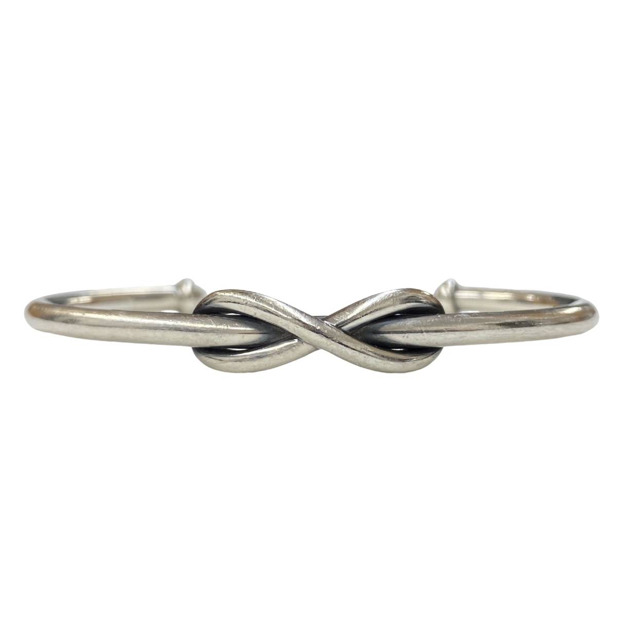 TIFFANY&Co ティファニー SILVER SV シルバー 925 Infinity Cuff Bangle インフィニティ カフ ワイヤー バングル ブレスレット_画像2