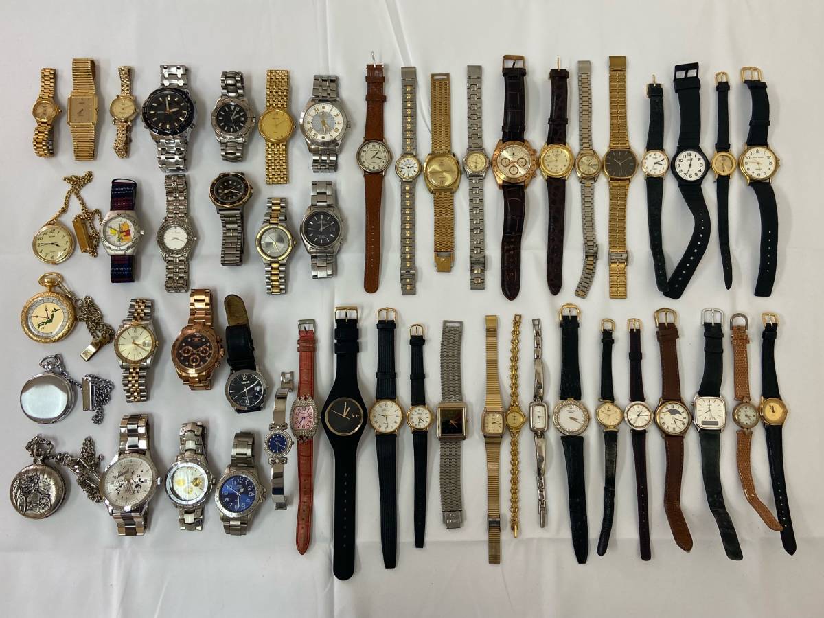 【ジャンク 腕時計 50点 大量まとめセット】SEIKO セイコー / CASIO カシオ / CITIZEN シチズン / WALTHAM / RAYMOND WEIL / CYMA 他_画像1