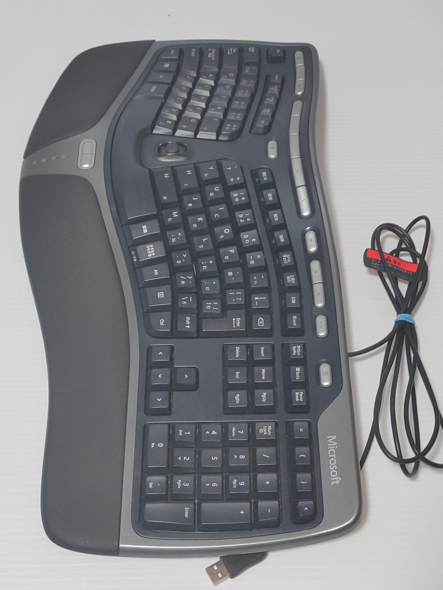 Microsoft Natural Ergonomic Keyboard 4000 有線人間工学デザイン マイクロソフト エルゴノミックキーボード 日本語配列 タッチタイピング_画像4