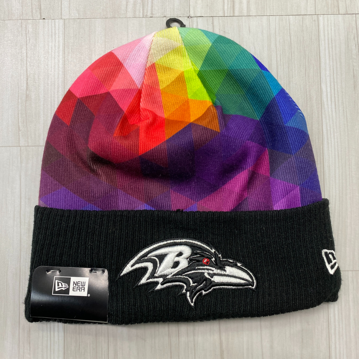 USA正規品 NEWERA ニューエラ NFL 限定 Crucia lCatch クルーシャル キャッチ Ravens ボルチモア レイブンズ Prism ニット帽 ビーニー