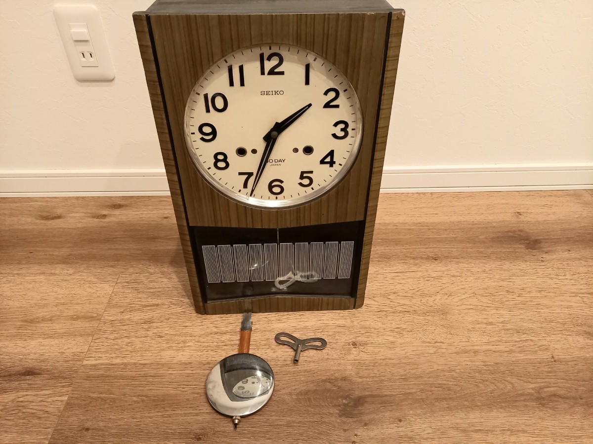 レトロ SEIKO セイコー 1ヵ月巻掛時計 ゼンマイ時計 アンティーク
