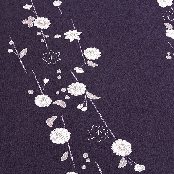 [ мир приятный магазин ] # изысканный . цветок узор слива клен глубокий фиолетовый цвет ткань натуральный шелк мелкий рисунок #