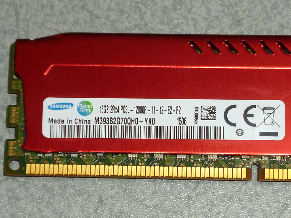 【MacPro最強最速化計画 NO.1 メモリ64GB】MacPro2009～12用 ヒートシンク付メモリ(16GB×4枚=64GB)PC3L-12800R DDR3/1333MHz動作確認済_画像3