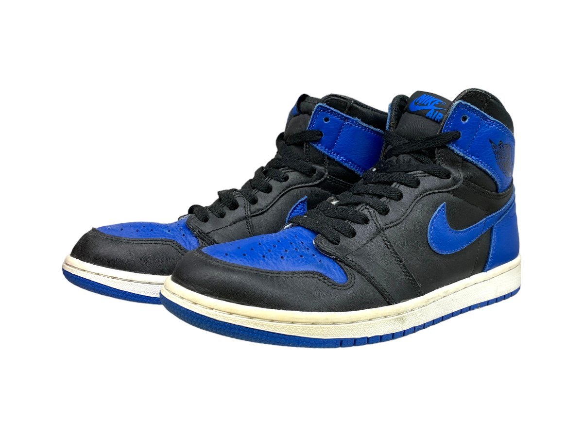 NIKE (ナイキ) エアジョーダン レトロ ハイ ロイヤル スニーカー 2016年製 555088-007 26cm US8 ブルー ブラック メンズ/025