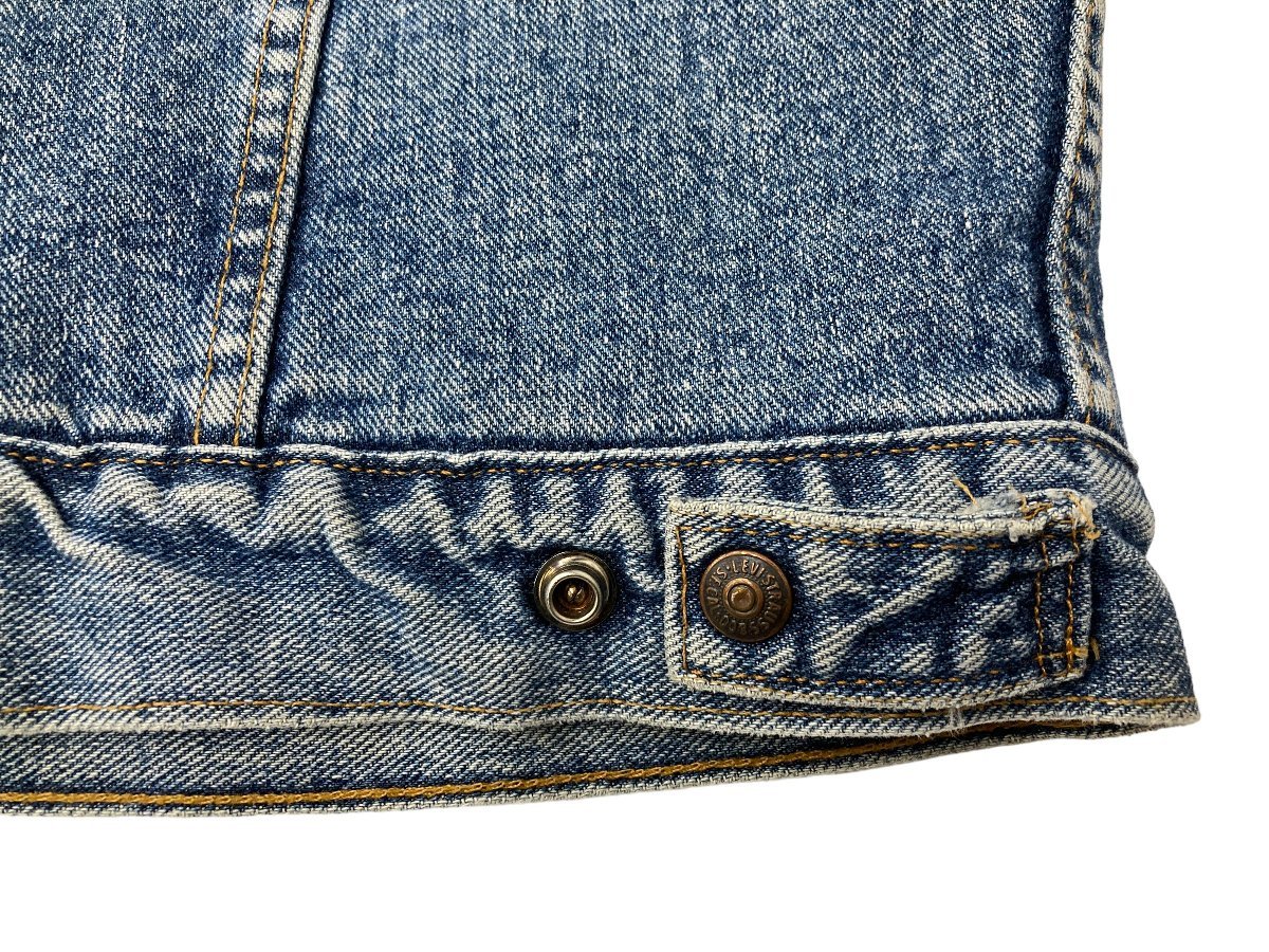 Levi’s (リーバイス) デニムボアジャケット Gジャン USA製 90s 70609-4891 L インディゴブルー ホワイト メンズ/028_画像7