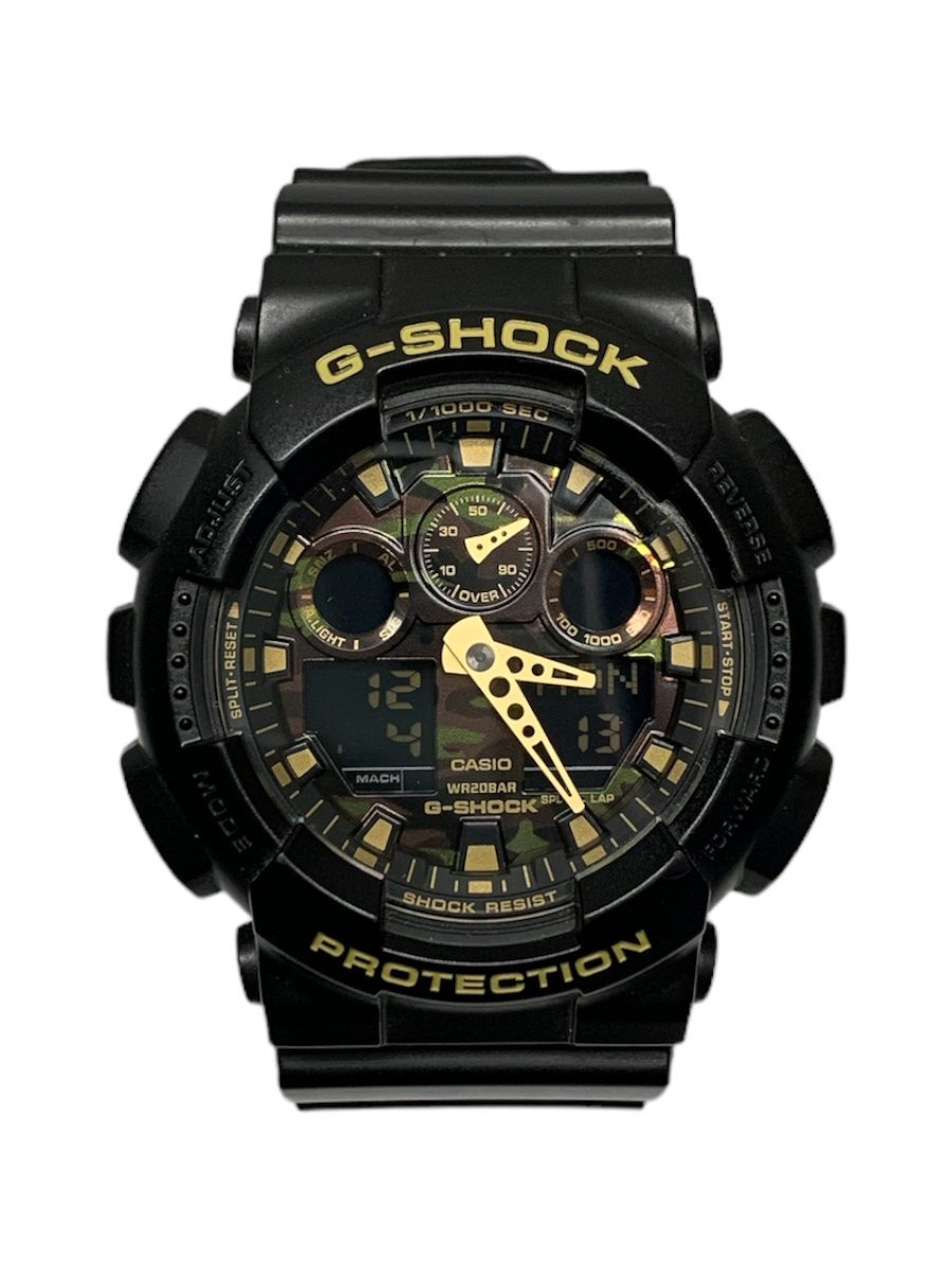CASIO (カシオ) G-SHOCK Gショック GA-100CF 腕時計 アナデジ 迷彩 カモ ブラック メンズ /036_画像1