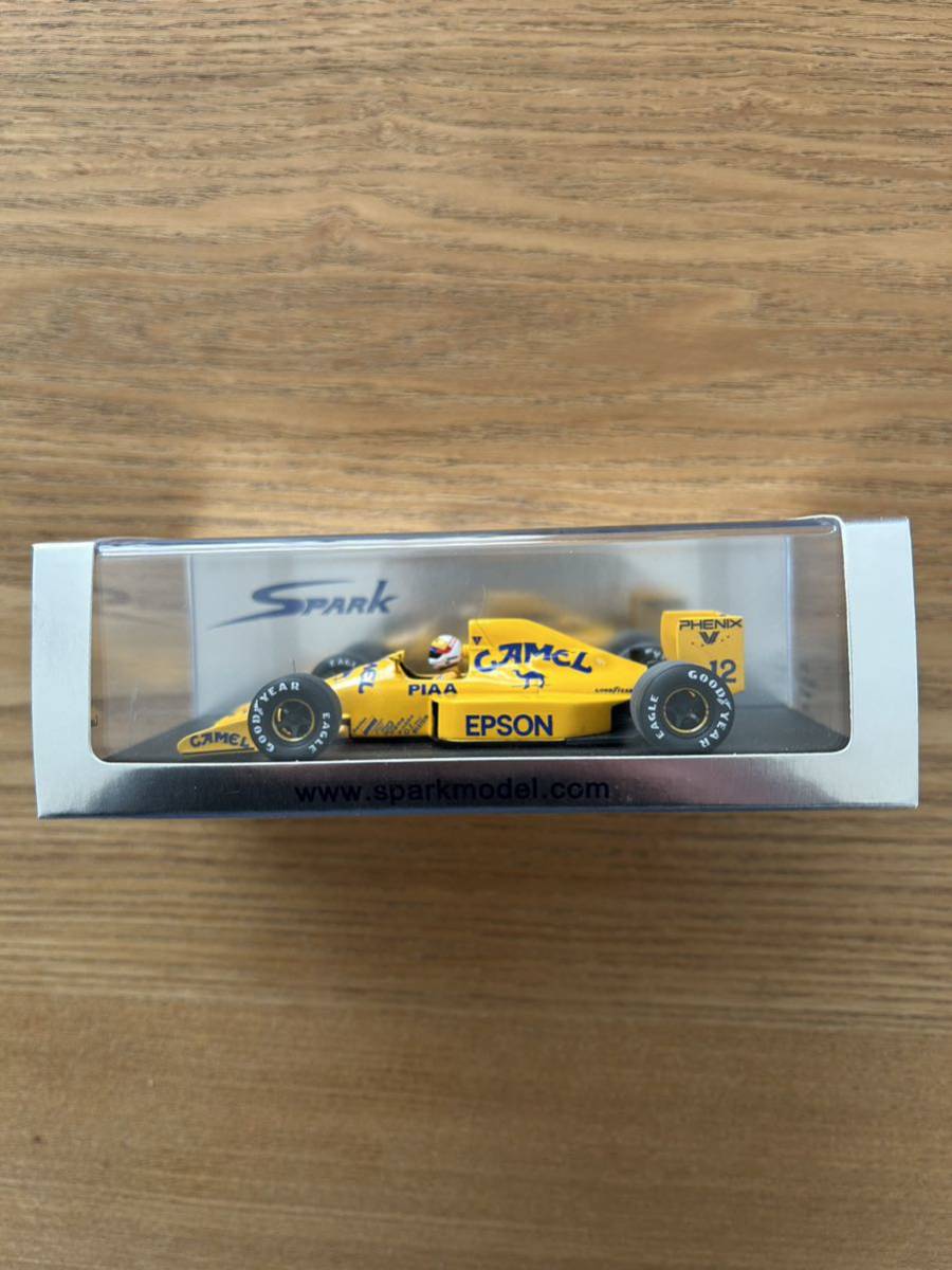 スパーク 1/43 ロータス101 中嶋 悟 1989 日本GP 直筆サイン入り