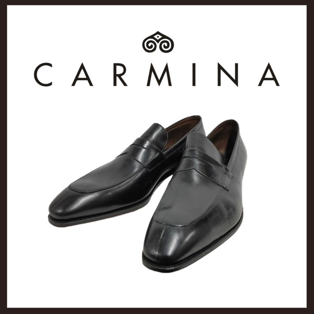 ○★新品 未使用 CARMINA コインローファー 定番ドレスシューズ ブラック○●_画像1