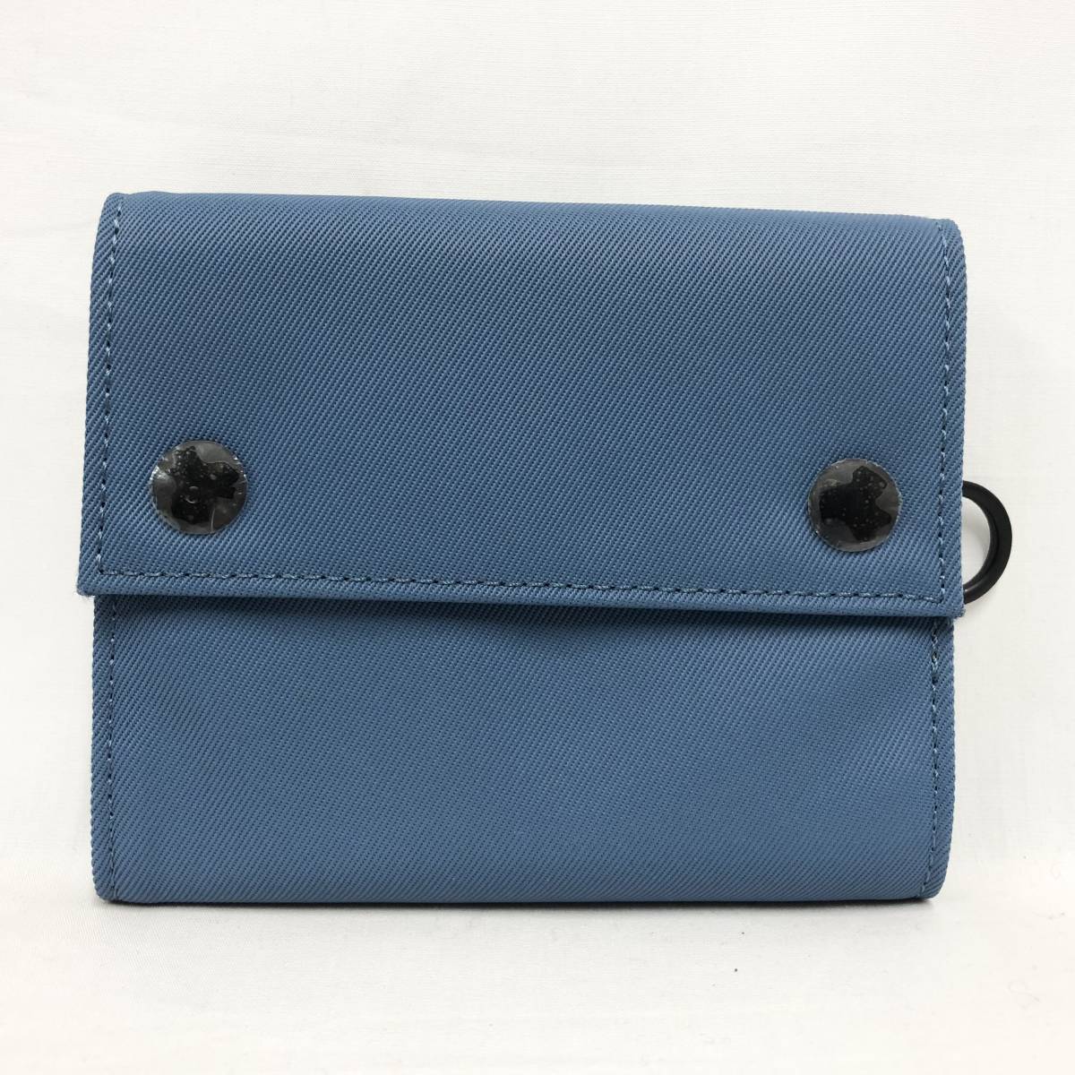 ○★新品未使用 Paul Smith (ポールスミス) ブランデッドウェビング 三つ折り財布 ブルーグレー★○
