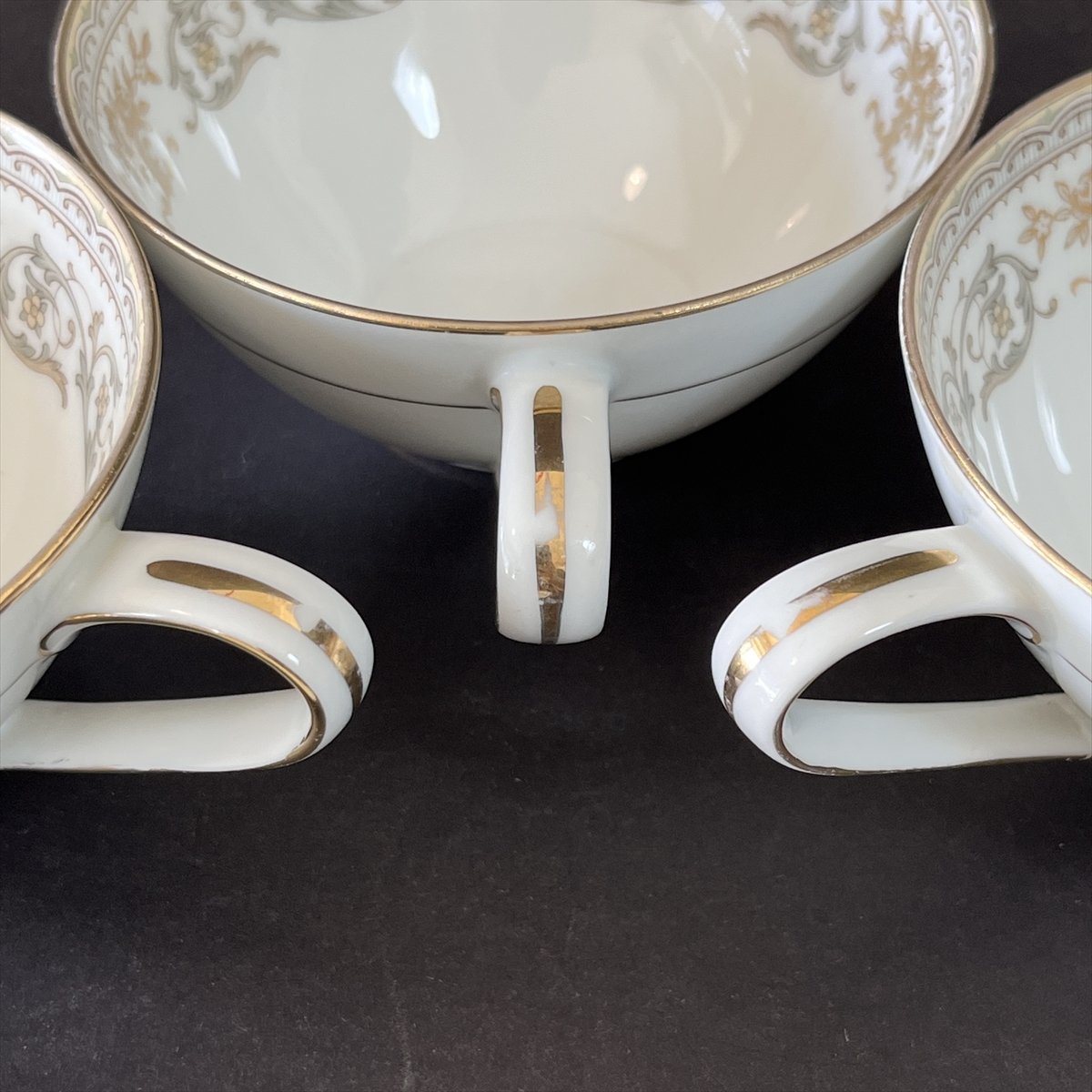 ◆ NORITAKE ノリタケ C&S 金彩花絵 5856 GRACELYN 3客セット 難有 ◆_画像7