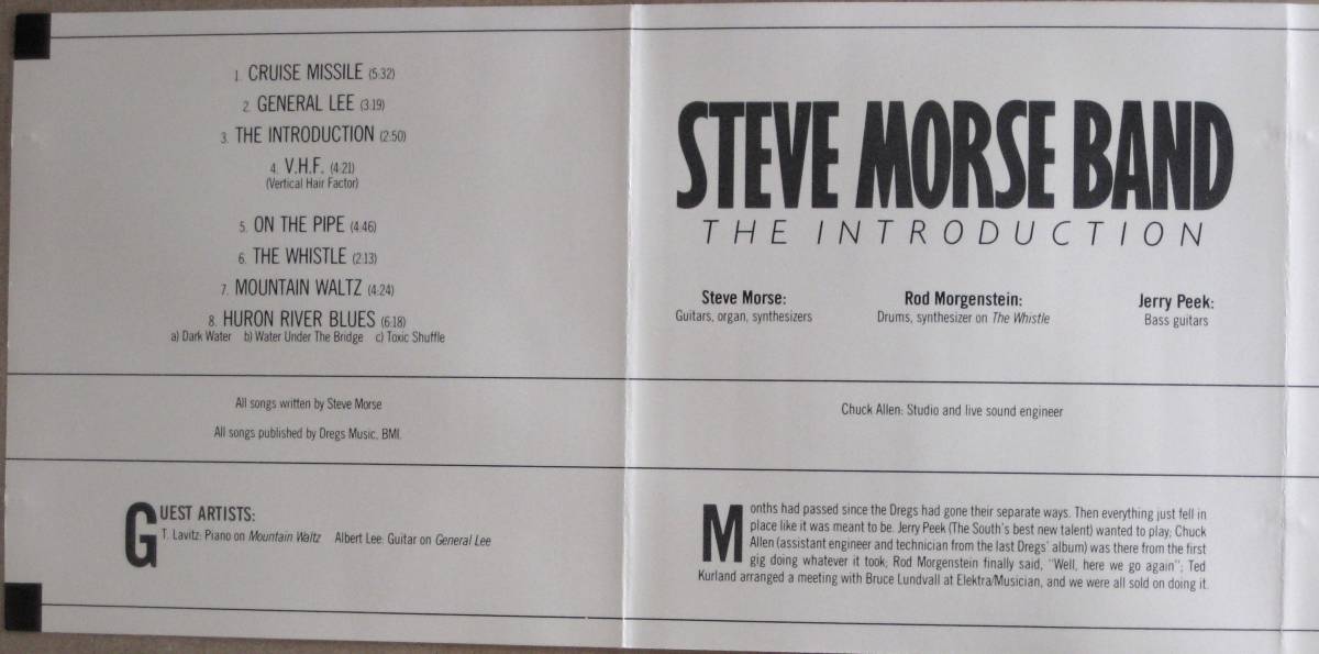 STEVE MORSE BAND/スティーヴ・モーズ・バンド＜＜ The Introduction＞＞　ギターインスト　輸入盤 　　　_画像7