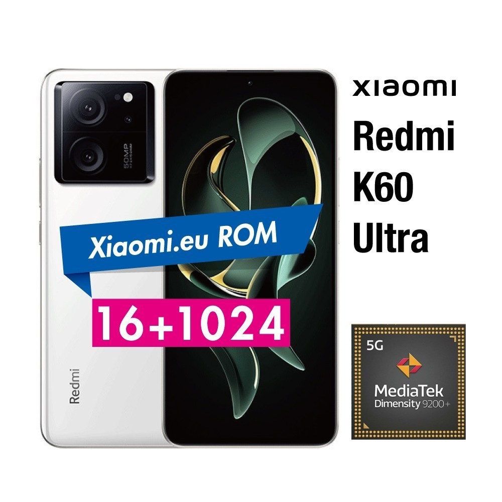 【クーポン5000円引】【未使用】Xiaomi Redmi K60 Ultra 16G/1024G ホワイト Xiaomi.eu ROM 特盛モデル 13T Pro オマケ付き_画像1