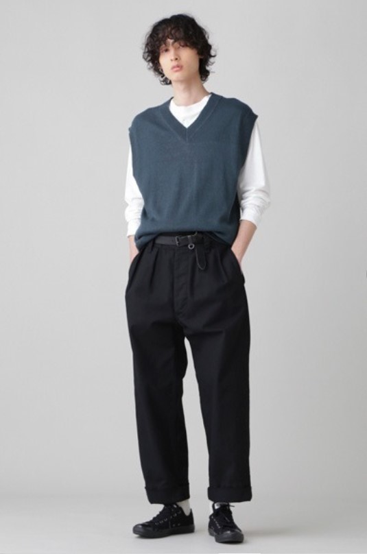 新品未使用 MHL ORGANIC COTTON GABARDINE コットンパンツ サイズＬ メンズマーガレットハウエルスティーブンアランYAECAヤエカアローズ_画像1