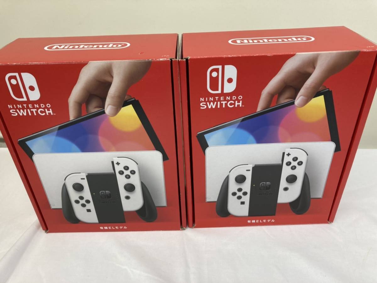 Switch 有機EL ホワイト 空箱のみ 2個セット ★中箱1個★ 付属品も少し スイッチ 空箱 外箱_画像1