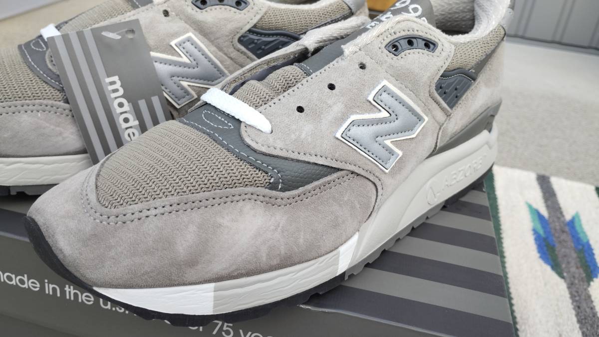 超レアなUSA製GRではないM998　New Balance US8.5 26.5cm 未使用新品 アメリカ製 米国製 グレー スウェード NB Made In The USA_画像2