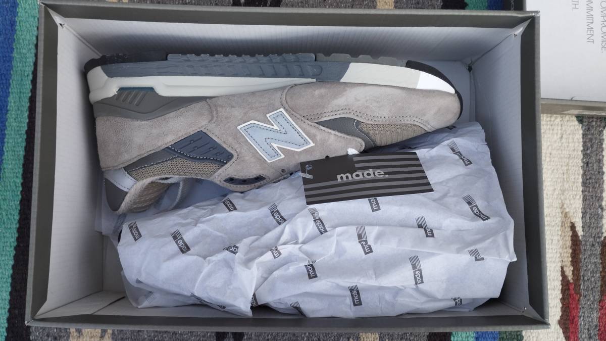 超レアなUSA製GRではないM998　New Balance US8.5 26.5cm 未使用新品 アメリカ製 米国製 グレー スウェード NB Made In The USA_画像6