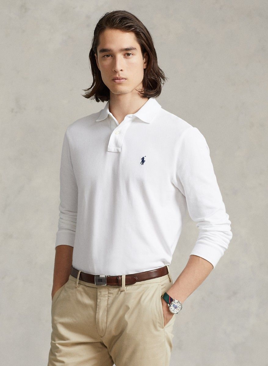 ラルフ・ローレン ポロシャツ XS 長袖 白 無地 POLO RALPH ラルフ・ローレン ポロシャツ XS 長袖 白 無地 POLO RALPH