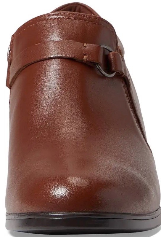 Clarks 27.5cm ботинки язык Brown кожа легкий со вставкой из резинки боковой молния туфли-лодочки каблук офис спортивные туфли AAA196