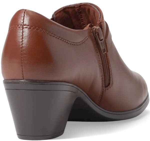 Clarks 27.5cm ботинки язык Brown кожа легкий со вставкой из резинки боковой молния туфли-лодочки каблук офис спортивные туфли AAA196