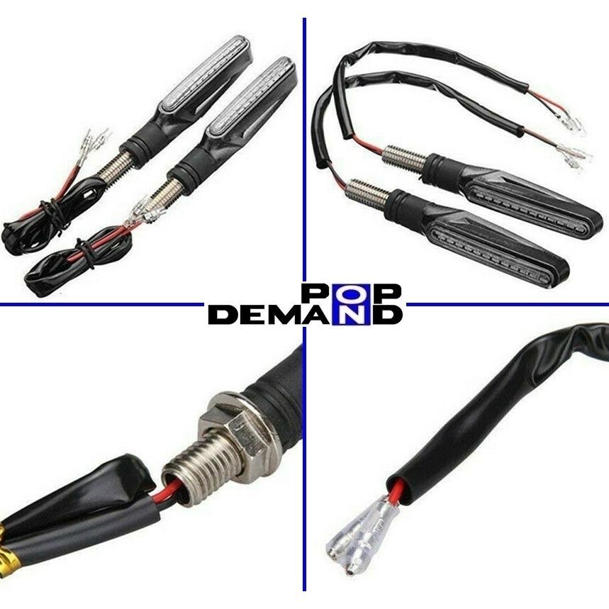 ◆送料140円◆汎用 流れる LEDウインカー 12V スリムボディ 2個セット A.I.R150 DINK125 DINK200i G-DINK125i G-DINK250_画像3