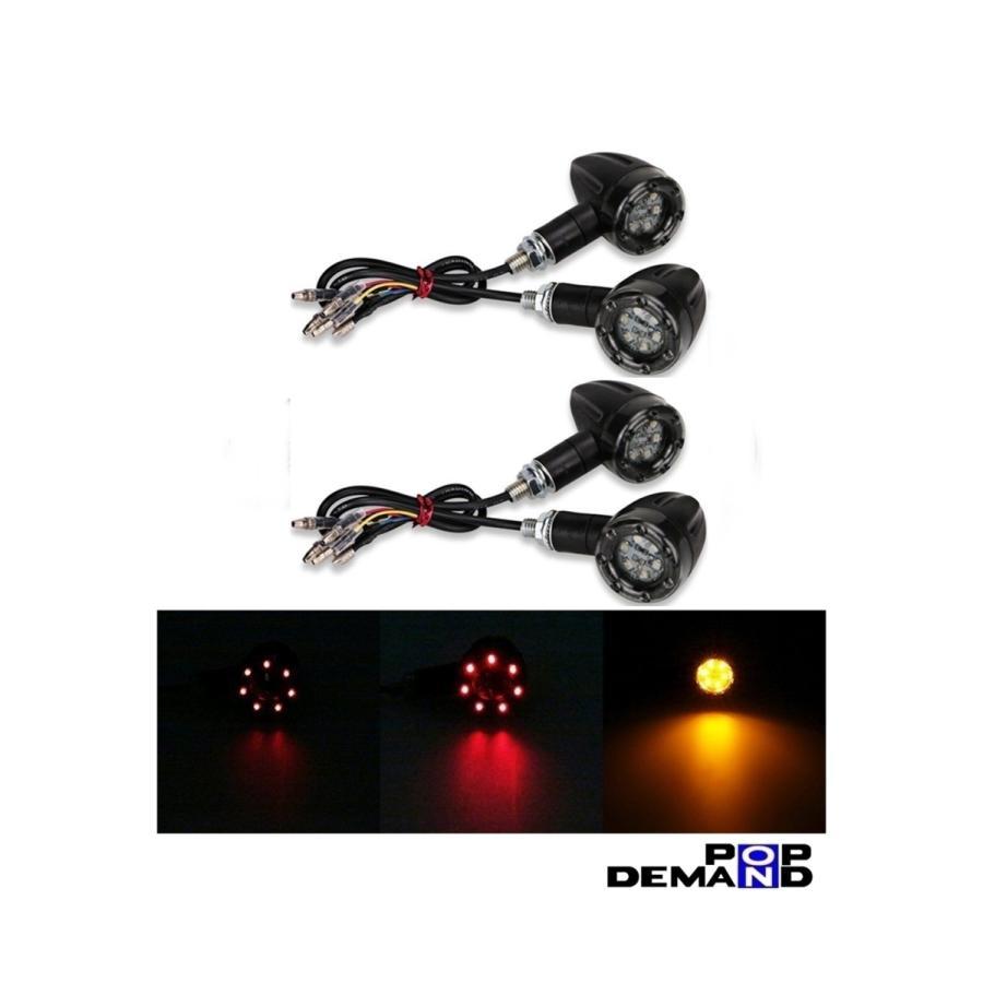 ◆即納◆汎用 LED ウインカー 砲弾型 12V 3種機能付 1台分4個セット サンダーボルト S2 S3 ライトニング X1_画像1