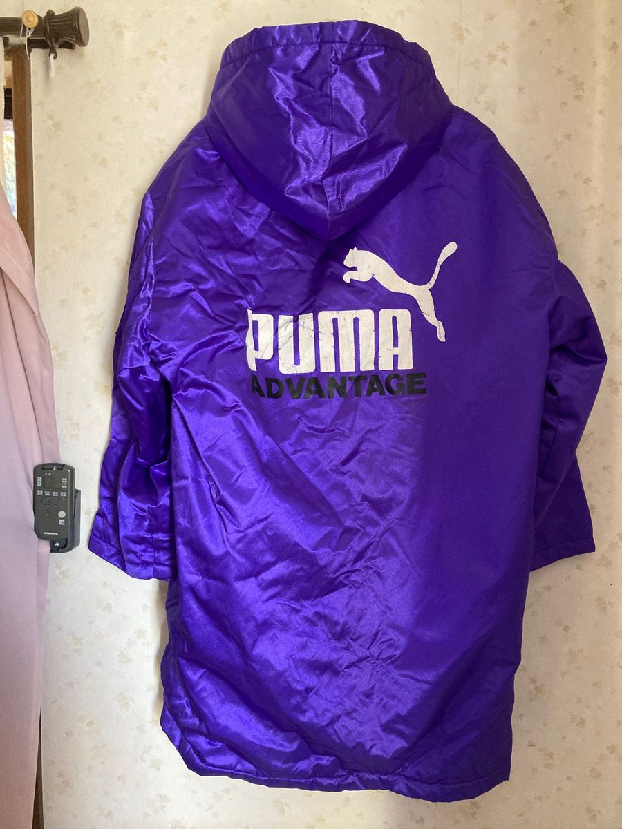 【90's】PUMA プーマ ロングジャケット 裏ボア パープル