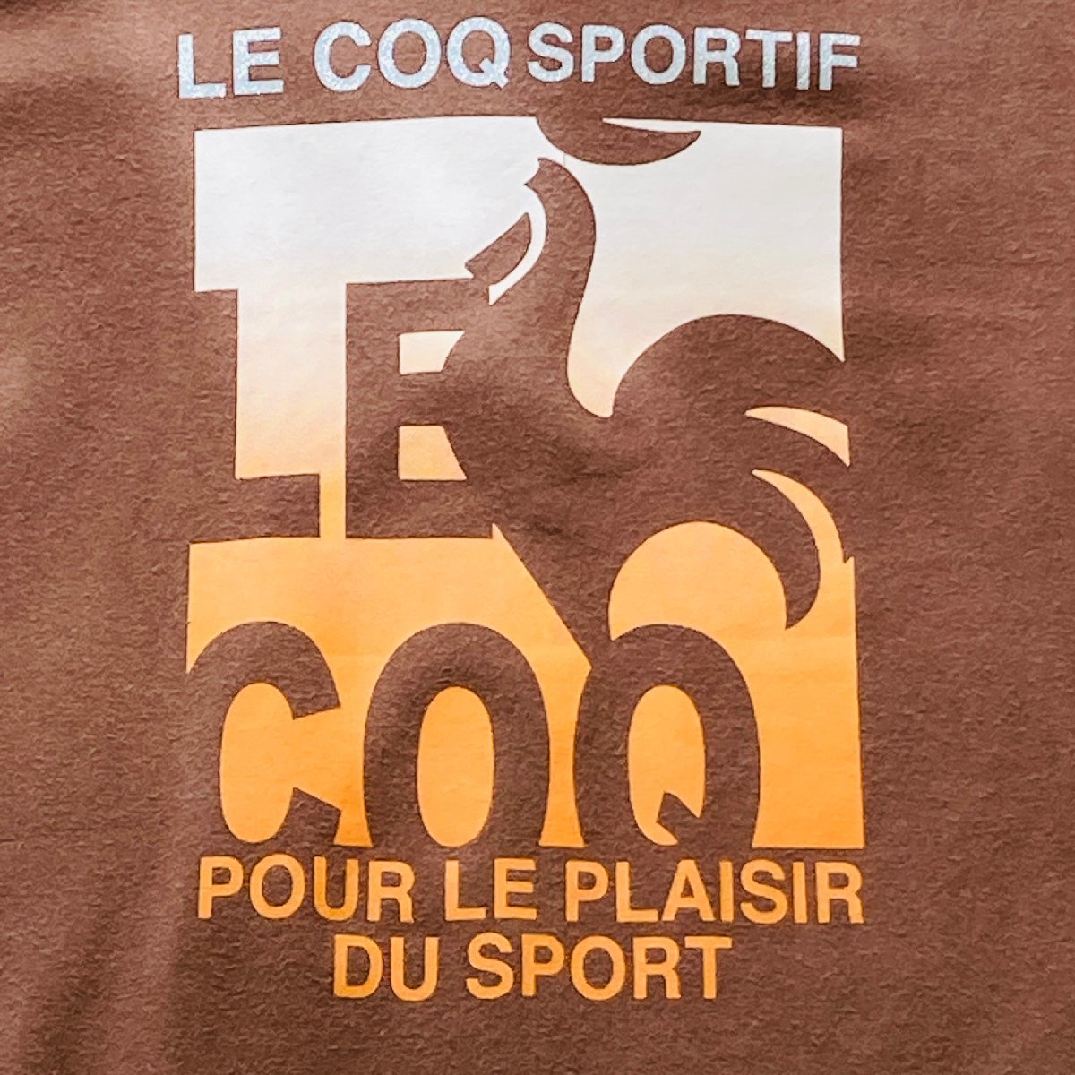 le coq sportif　ルコックスポルティフ　ロングスリーブ　ロゴ プリント Tシャツ　ブラウン/茶系　O JASPO　QB-117483_画像2