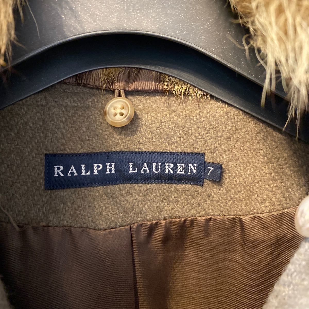 Ralph Lauren◇コヨーテファー付きジャケット◇カーキ◇7_画像4