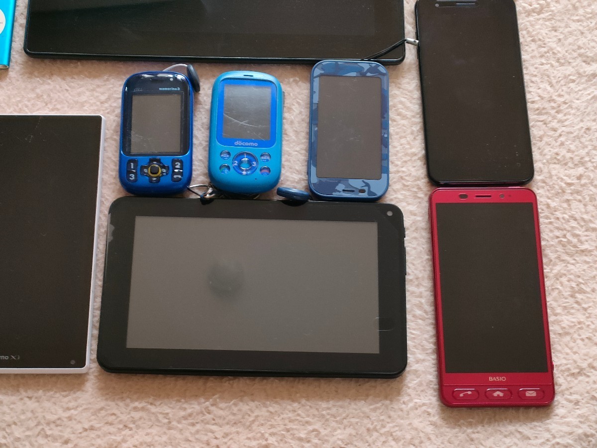 ☆１円スタート【ジャンク】大量スマートフォン タブレット他 まとめて36点 部品取り iPhone Galaxy LG ポケットWi-Fi iPod 