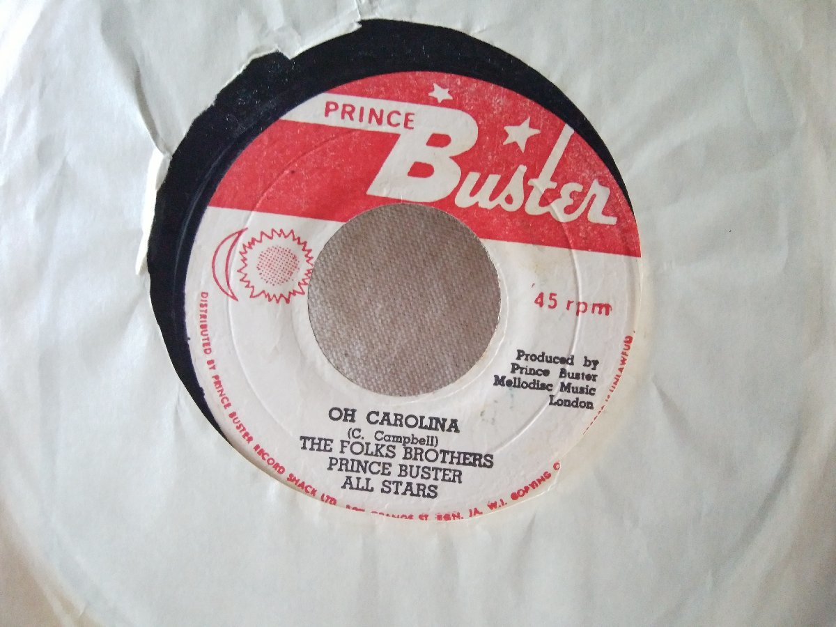 ★★Prince Buster Chubby / The Folks Brothers Oh Carolina★★ レゲエ★7インチレコード★8694EPR_画像1