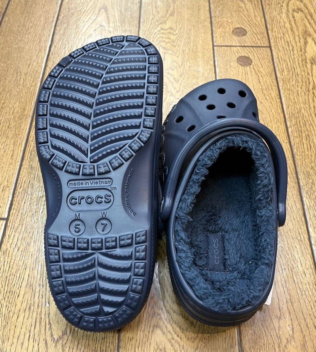 【新品】26cm ボア付き クロックス バヤ ラインド クロッグ ネイビー crocs_画像4