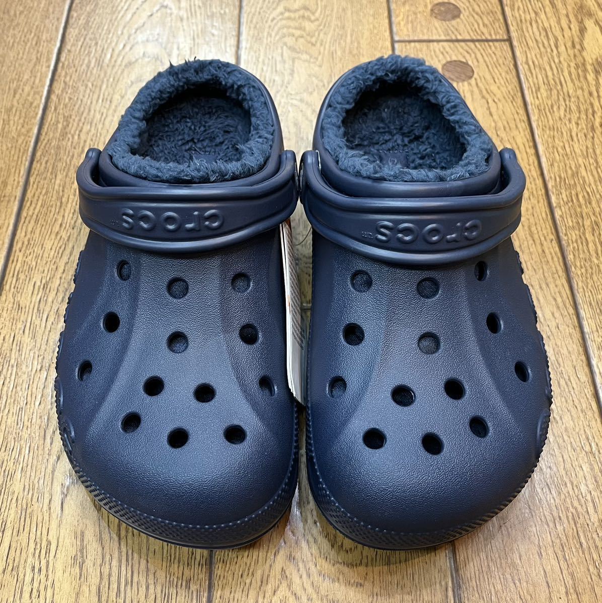 【新品】28cm ボア付き クロックス バヤ ラインド クロッグ ネイビー crocs_画像2