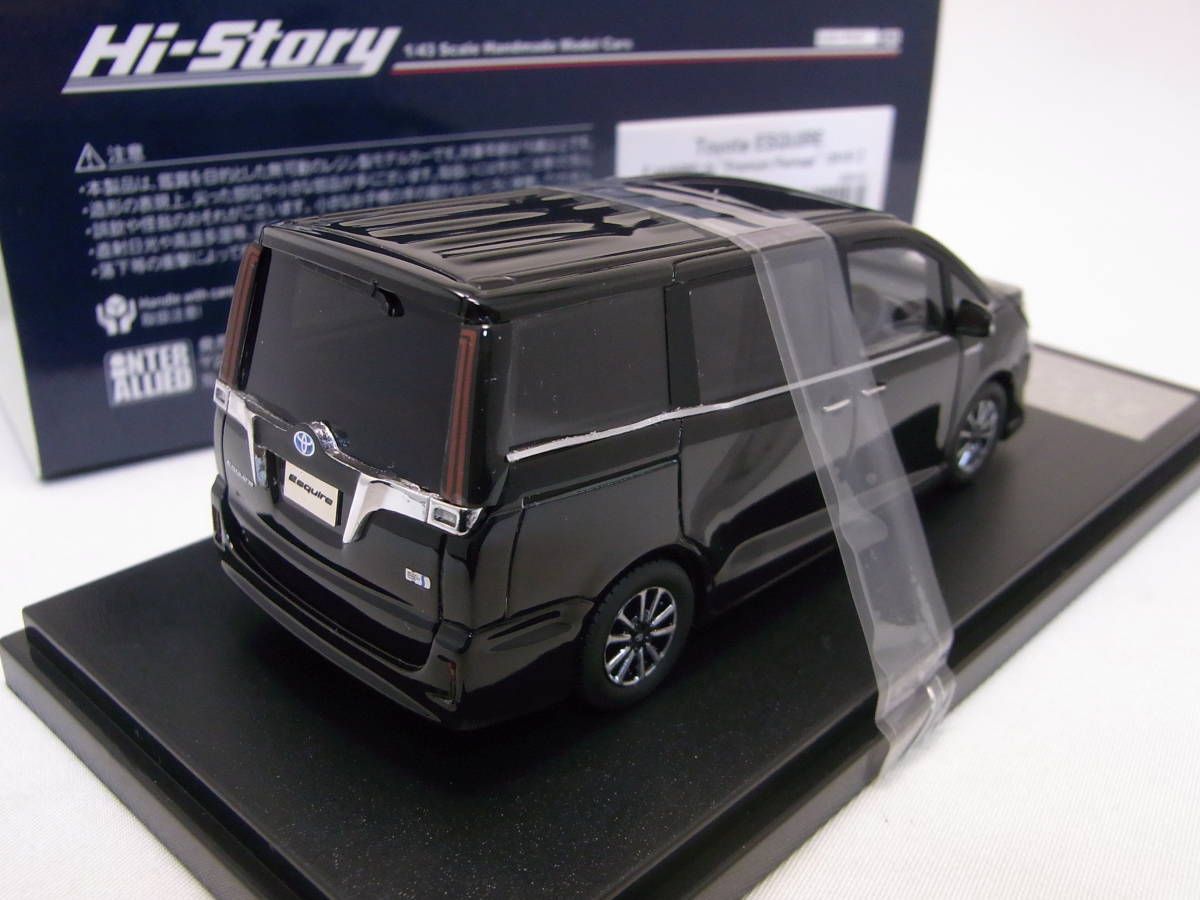 ★人気の黒! TOYOTA ESQUIRE Hybrid Gi Premium Package 2019 Black 1/43【エスクァイア】美品!★Hi-Story/ハイストーリー ノア ヴォクシー_画像2